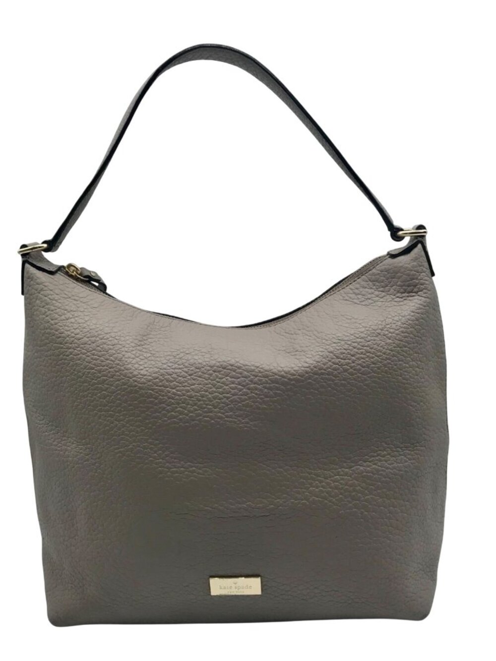 Kate Spade Gray Pebbled Leather Prospect Place Kaia Shoulder Bag